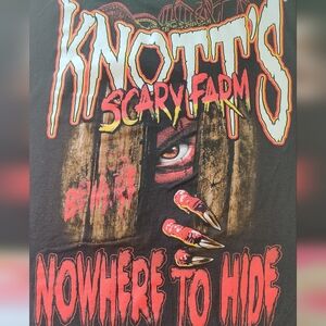 Knott's Scary Farm 2013 "Nowhere To Hide", Black T-Shirt Size Small